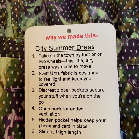 Sale! Lululemon City Summer Dress size 6 - Picture 6 of 6
